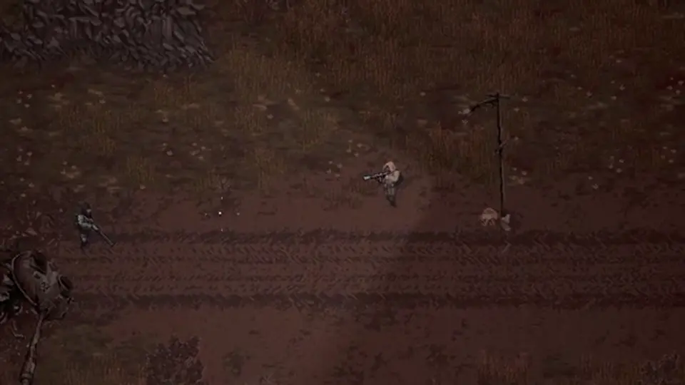 Scavland combat HUD in the field after a firefight
